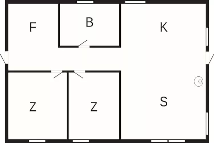 4 person holiday home in Hjørring - Floor plan