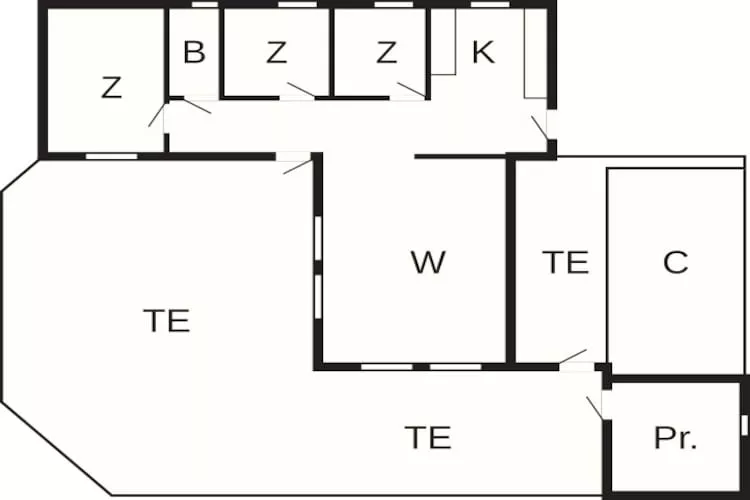 6 Personen Ferienhaus in Hemmet-By Traum - Grundriss
