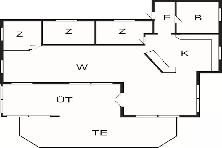 Maison de vacances pour 6 a Bording-By Traum - Plan
