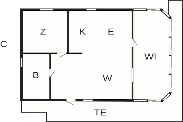 Maison de vacances pour 5 a Åskloster - Plan