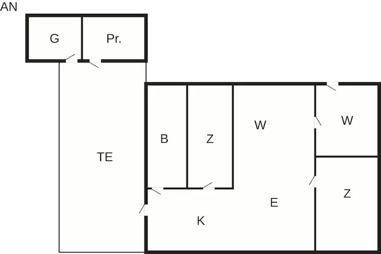 4 person holiday home in Hurup Thy-By Traum - Floor plan