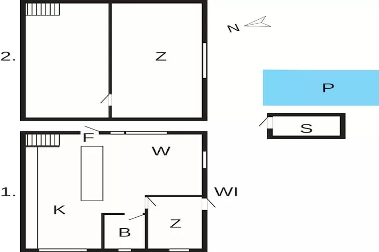 Maison de vacances pour 5 a ULRIKA-By Traum - Plan