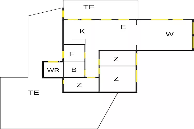6 person holiday home in Ånneland-By Traum - Floor plan