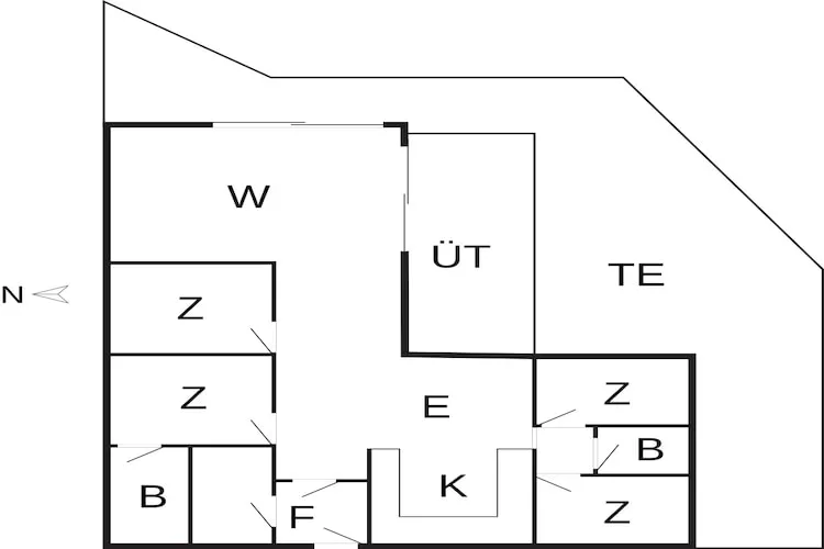 8 person holiday home in Ulfborg-By Traum - Floor plan