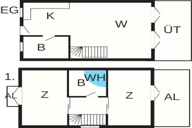 Maison de vacances pour 4 a Blåvand-By Traum - Plan