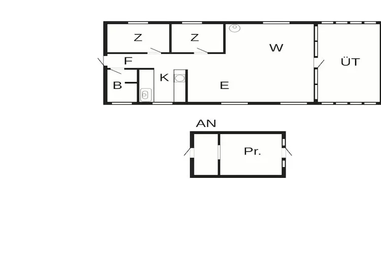 5 Personen Ferienhaus in Jægerspris-By Traum - Grundriss