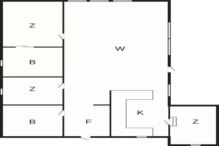 Maison de vacances pour 6 a Hjørring - Plan