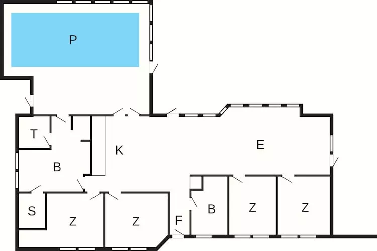 12 person holiday home in Pandrup-By Traum - Floor plan