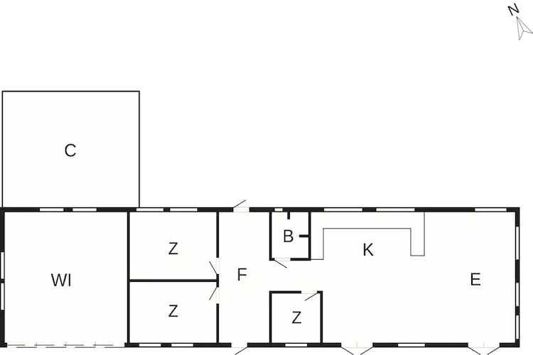 4 Sterne Ferienhaus in Stege-By Traum - Grundriss
