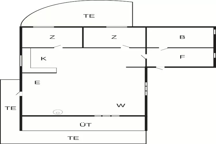 6 Personen Ferienhaus in Roslev-By Traum - Grundriss