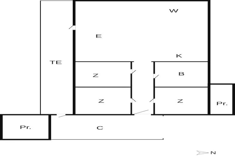 Maison de vacances pour 7 a Vestervig-By Traum - Plan