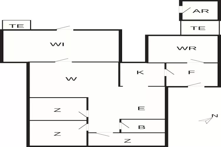 Maison de vacances pour 6 a Skals-By Traum - Plan