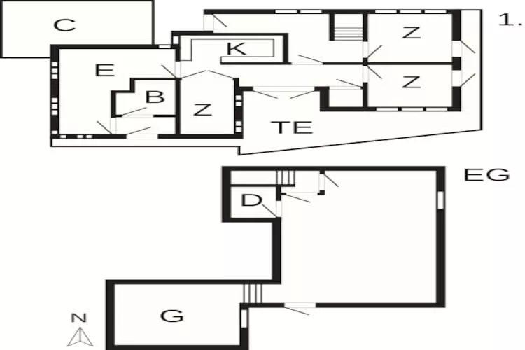 6 person holiday home in Ebeltoft - Floor plan