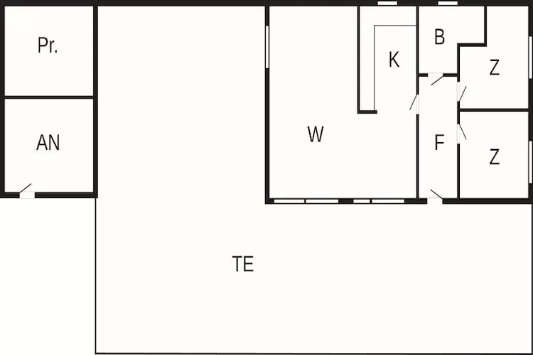 Maison de vacances pour 4 a Holbæk-By Traum - Plan