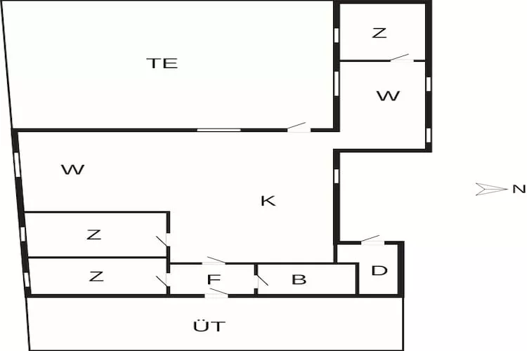 6 person holiday home in Struer-By Traum - Floor plan