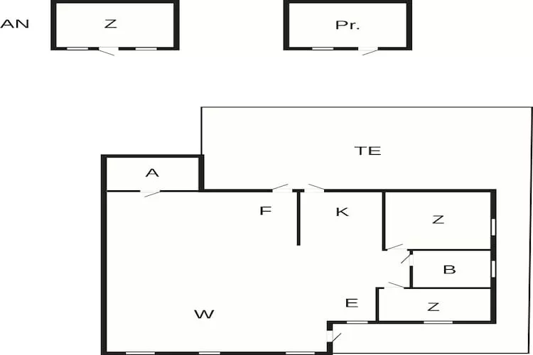 5 person holiday home in Vesløs-By Traum - Floor plan