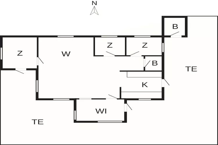 6 person holiday home in Struer-By Traum - Floor plan