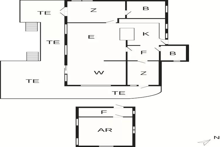 Maison de vacances pour 6 a Frederiksværk-By Traum - Plan