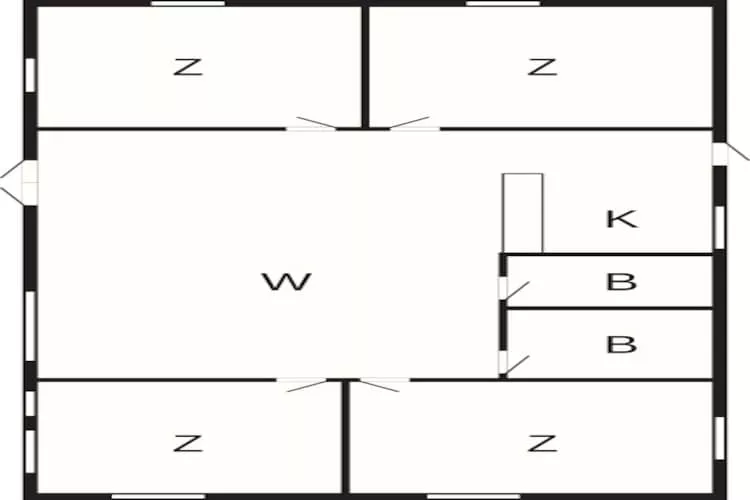 Maison de vacances pour 7 a Hornbæk-By Traum - Plan