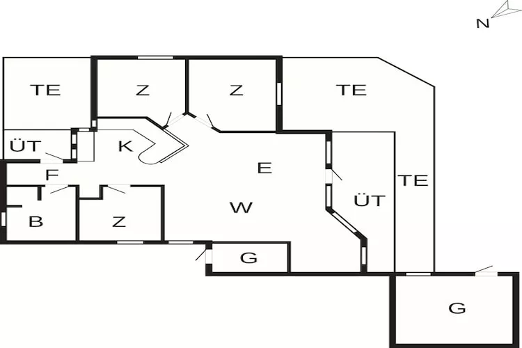 6 Personen Ferienhaus in Otterup-By Traum - Grundriss