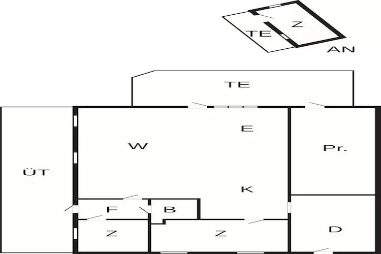 5 Personen Ferienhaus in Thyholm-By Traum - Grundriss