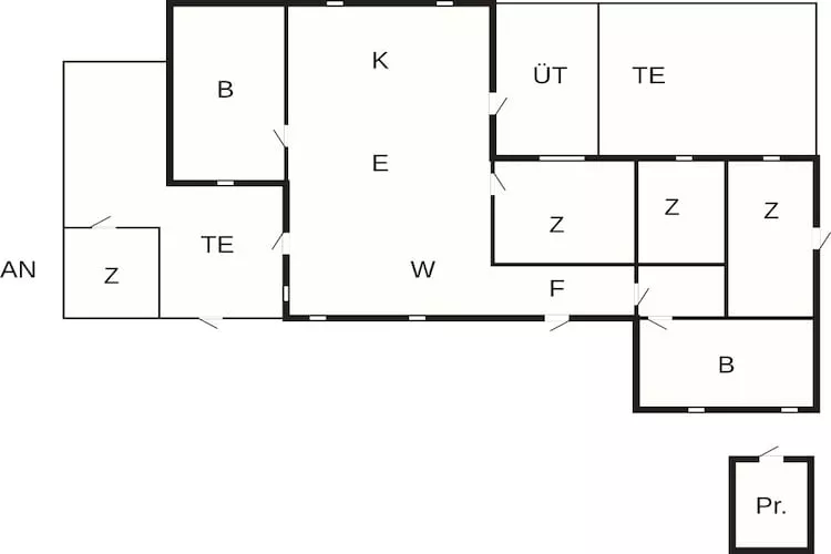 8 person holiday home in Hurup Thy-By Traum - Floor plan