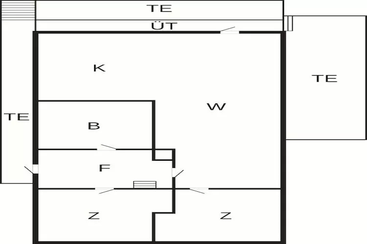 Maison de vacances pour 6 a Rebbenes - Plan