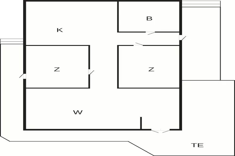 Maison de vacances pour 6 a Borup - Plan
