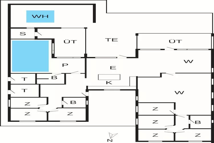 5 star holiday home in Rømø - Floor plan