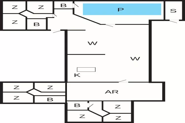 5 etoiles maison de vacances a Vejers Strand - Plan