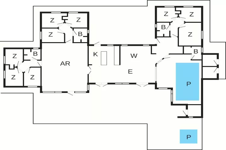5 Sterne Ferienhaus in Nørre Nebel - Grundriss