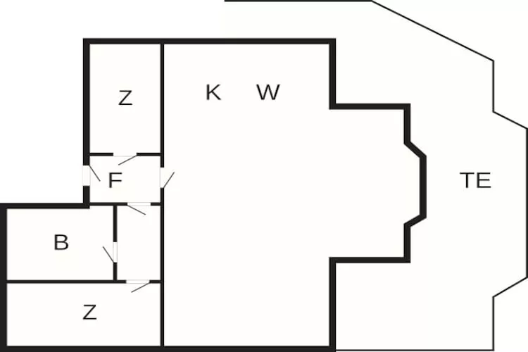 Maison de vacances pour 4 a Kjerrgarden - Plan