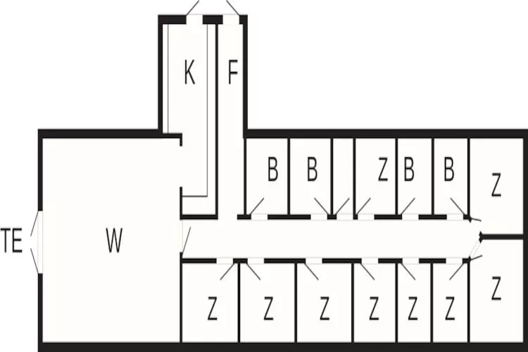 Delt værelse til 6 personer - Floor plan