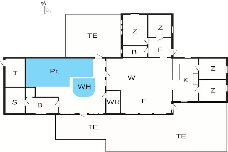 4 Sterne Ferienhaus in Væggerløse - Grundriss