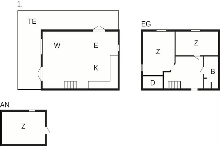 6 Personen Ferienhaus in Grenaa - Grundriss