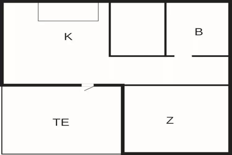 4 person holiday home in Hampen - Floor plan