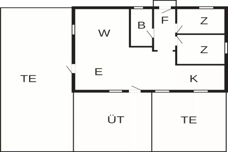 Maison de vacances pour 5 a Hadsund - Plan