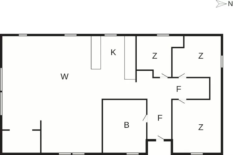 Maison de vacances pour 6 a Ansager - Plan