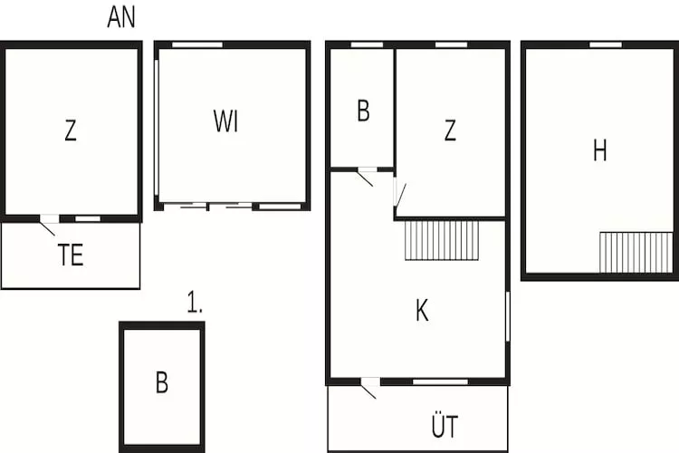 Charming Garden Cottage in Levide - Floor plan