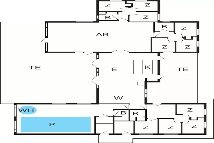 5 Sterne Ferienhaus in Nørre Nebel - Grundriss