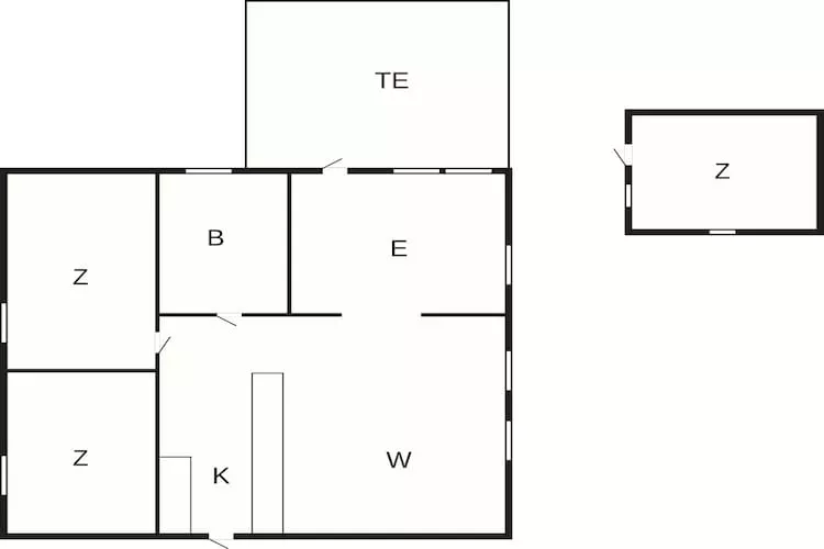 Maison de vacances pour 6 a Idestrup - Plan