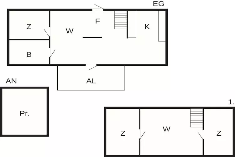 Friedlicher Rückzugsort auf dem Land mit Terrasse - Grundriss