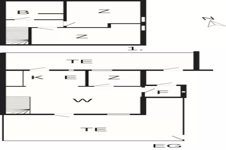 4 etoiles maison de vacances a Rømø - Plan