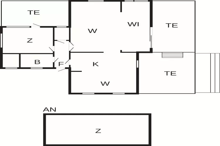 Maison de vacances pour 6 a HJÄRNARP - Plan