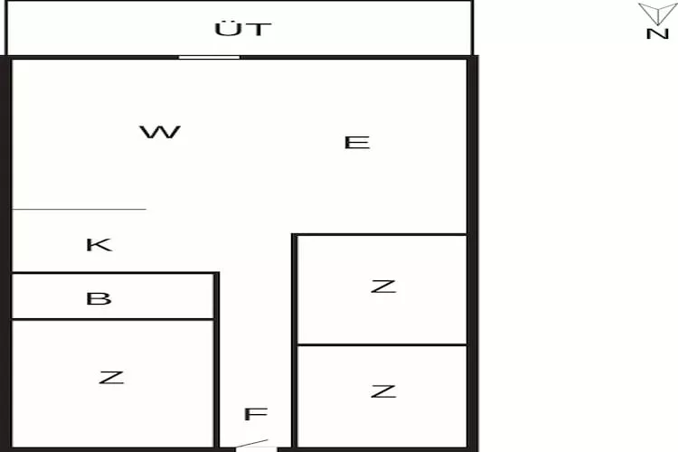Maison de vacances pour 6 a Jerup - Plan