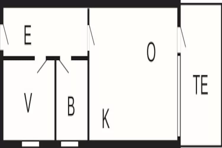 2 vær.,st./1.sal,Standard - Floor plan