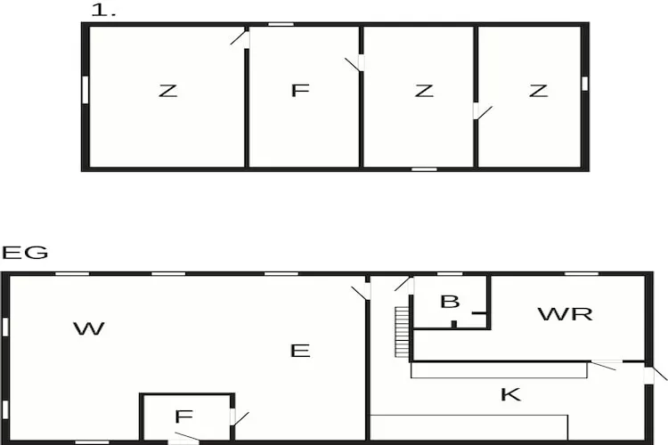 Maison de vacances pour 6 a Svaneke - Plan