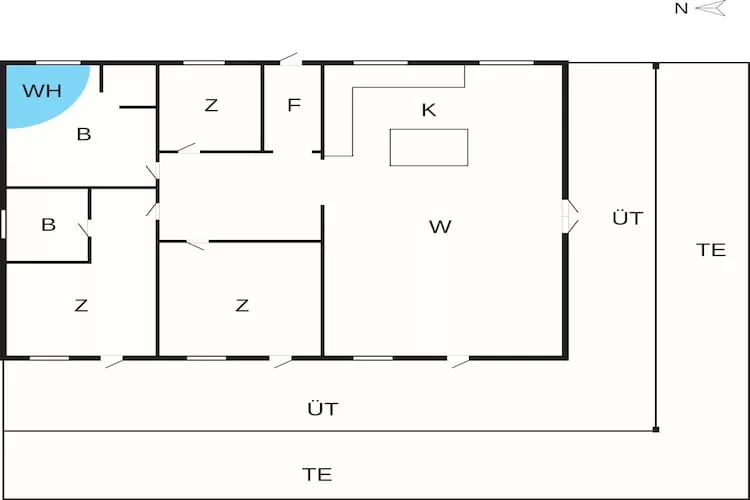 4 Sterne Ferienhaus in Væggerløse - Grundriss