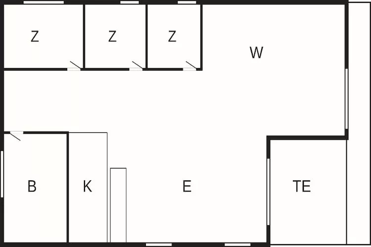 Maison de vacances pour 8 a Rødby - Plan