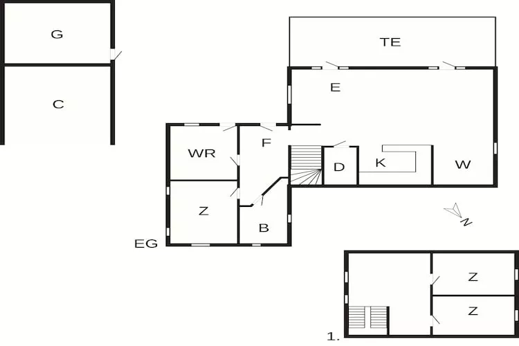 4 star holiday home in Hanstholm - Floor plan